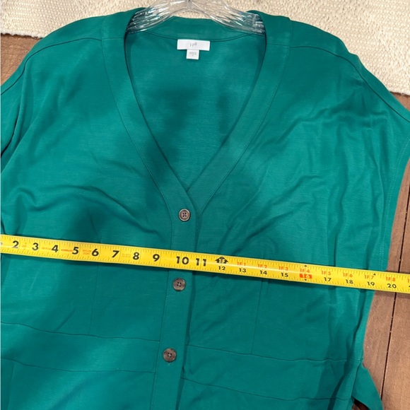 J. Jill Button-Front Midi Dress SZ L; Tie at waist in front or back 20" P2P - Picture 10 of 13